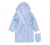 Дитячий комплект халат і мочалка КП 256 Бембі махра блакитний