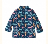 Детская осенняя куртка для девочки КТ 258 Бемби синий-рисунок