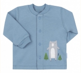 Дитяча сорочечка для новонароджених РБ 97 Бембі байка блакитний-друк