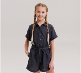 Дитячий літній комбінезон для дівчинки ПК 192 Бембі сірий