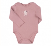 Детское боди с длинным рукавом для новорожденных БД 200 Бемби розовый(30E)