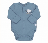 Детское боди с длинным рукавом для новорожденных БД 202 Бемби голубой(40E)