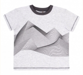Дитяча футболка на хлопчика ФБ 868 Бембі супрем сірий-меланж