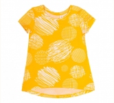 Дитяча футболка на дівчинку ФБ 891 Бембі жовтий-малюнок