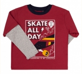 Дитяча футболка для хлопчика ФБ 906 Бембі червоний-сірий