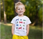 Дитяча футболка універсальна ФБ 942 Бембі білий-білий