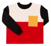 Дитяча футболка для хлопчика ФБ 958 Бембі чорний-червоний
