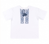Дитяча етно-футболка друк на хлопчика ФБ 961 Бембі білий