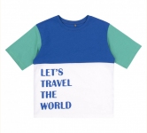 Дитяча футболка на хлопчика ФБ 981 Бембі синій-білий
