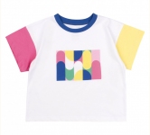 Дитяча футболка на дівчинку ФТ 5 Бембі білий-різнокольоровий