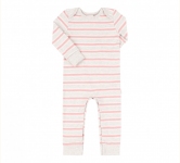 Детский комбинезон человечек с длинным рукавом для новорожденных КБ 149 Бемби серый-розовый