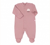 Детский комбинезон человечек с длинным рукавом для новорожденных КБ 4 Бемби розовый(30E)