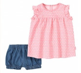 Детский костюм на девочку КС 655 Бемби светло-розовый-синий