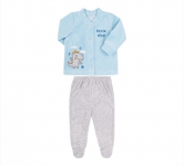 Детский костюм для новорожденных КС 737 Бемби голубо-серый