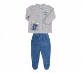Детский костюм для новорожденных КС 737 Бемби серый-синий