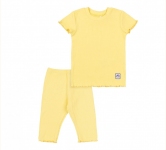 Дитячий літній костюмчик для дівчинки КС 777 Бембі лимонний
