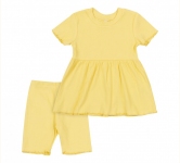 Дитячий літній костюмчик для дівчинки КС 784 Бембі лимонний