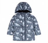 Детская зимняя куртка универсальная КТ 296 Бемби серый-рисунок