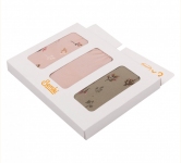 Дитячий набір трусів для дівчинки НБ 16 (3 шт в упаковці) Бембі рожевий-хакі-малюнок