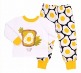 Детская пижама универсальная ПЖ 53 Бемби белый-желтый-рисунок