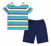 Дитяча літня піжама на хлопчика ПЖ 54 Бембі різнокольоровий-синій-малюнок