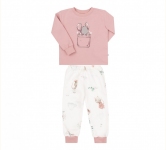 Дитяча піжама універсальна ПЖ 55 Бембі молочний-рожевий-мальнок