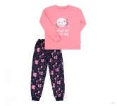 Детская пижама универсальная ПЖ 55 Бемби розовый-синий-рисунок