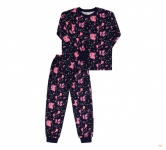 Детская пижама универсальная ПЖ 55 Бемби синий-розовый-рисунок