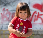 Дитячий літній напівкомбінезон на дівчинку ПК 185 Бембі червоний