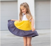 Детское платье для девочки ВЛ 347 Бемби желтый-черный
