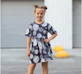 Детское платье для девочки ПЛ 351 Бемби супрем черный-рисунок