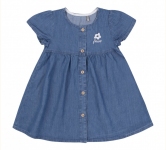 Детское платье джинсовое для девочки ПЛ 394 Бемби синий