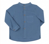 Детская рубашка РБ 170 Бемби муслин синий