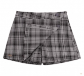 Детская юбка-шорты для девочки ЮБ 108 Бемби серый-рисунок