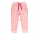 Детские штаны ШР 611 Бемби трикотаж меланж-розовый