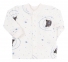 Дитяча сорочечка для новонароджених РБ 97 Бембі байка блакитний-молочний-малюнок