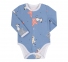 Боди с длинным рукавом для новорожденных БД 59а Бемби байка голубой-разноцветный-рисунок