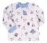 Дитяча сорочечка для новонароджених РБ 97 Бембі байка блакитний-малюнок