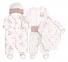 Детский комплект для новорожденных с пяти предметов в подарочной упаковке КП 144 Бемби молочный-рисунок