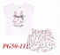 Детская летняя пижама для девочки ПЖ 50 Бемби белый-белый-рисунок