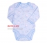 Боди с длинным рукавом для новорожденных БД 58а Бемби голубой-рисунок