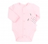 Боді з довгим рукавом для новонароджених БД 59а Бембі інтерлок світло-рожевий