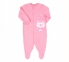 Детский комбинезон человечек с длинным рукавом для новорожденных КБ 77 Бемби байка розовый