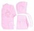 Детский комплект для новорожденных с трех предметов КП 101 Бемби супрем фактурный розовый