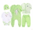 Детский комплект с пяти предметов для новорожденных КП 218 Бемби интерлок зеленый-белый-рисунок