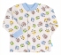 Дитяча сорочечка для новонароджених РБ 97 Бембі байка молочний-блакитний-малюнок