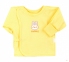 Дитяча сорочечка на кнопках довгий рукав з рукавицями РП 7 Бембі байка жовтий