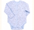 Дитячий боді для новонароджених БД 127 Бембі інтерлок блакитний-малюнок