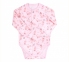 Боді з довгим рукавом для новонароджених БД 59а Бембі байка рожевий-рожевий-малюнок