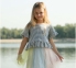 Детская летняя футболка для девочки ФБ 828 Бемби синий-рисунок